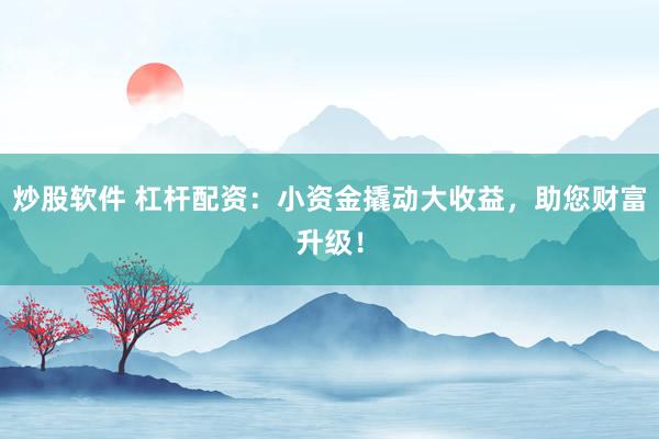 炒股软件 杠杆配资：小资金撬动大收益，助您财富升级！