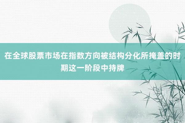 在全球股票市场在指数方向被结构分化所掩盖的时期这一阶段中持牌