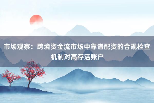 市场观察：跨境资金流市场中靠谱配资的合规检查机制对高存活账户