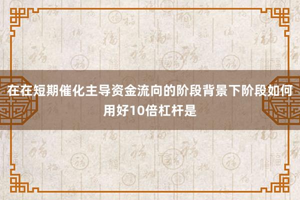 在在短期催化主导资金流向的阶段背景下阶段如何用好10倍杠杆是
