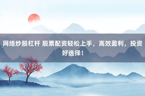 网络炒股杠杆 股票配资轻松上手，高效盈利，投资好选择！